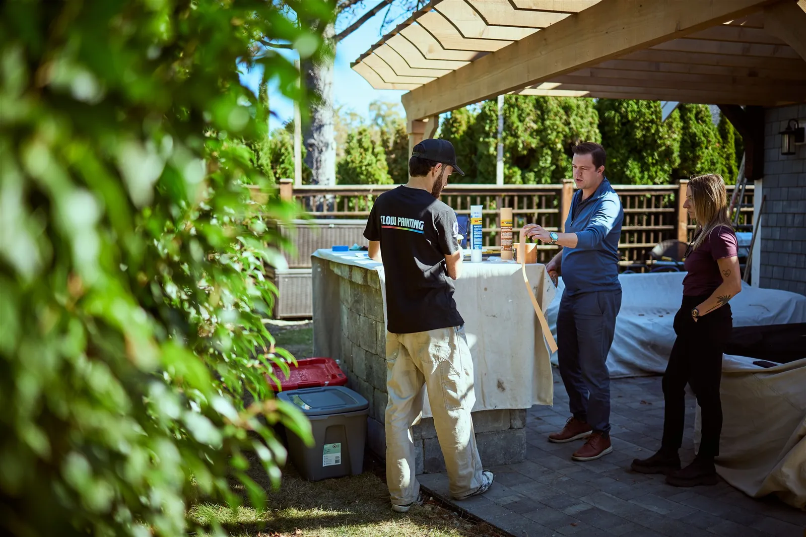 Detailed exterior trim painting work on Victoria heritage home