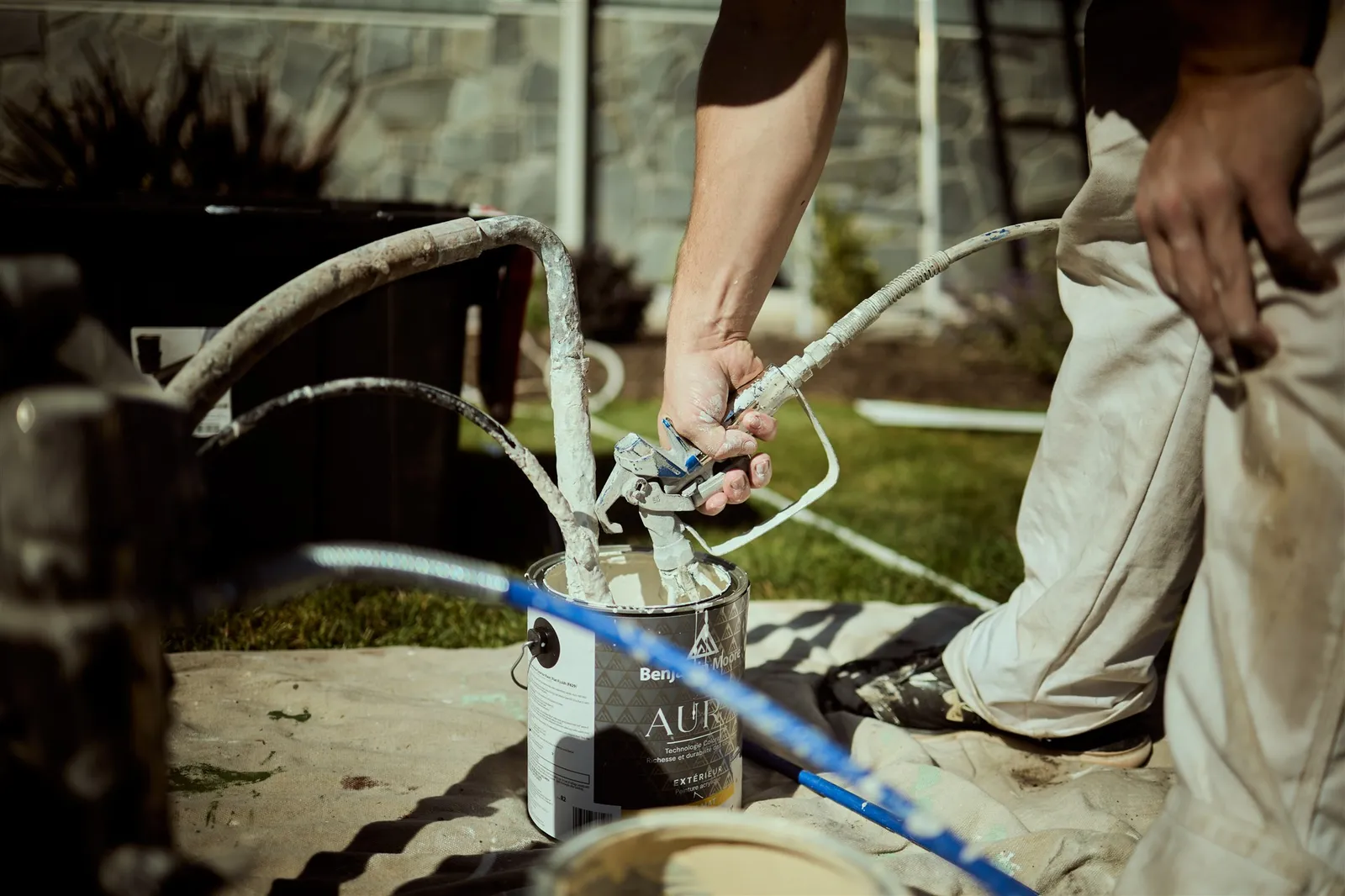 Detailed exterior trim painting work on Victoria heritage home
